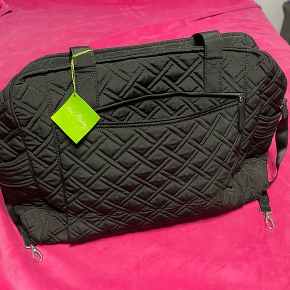 Vera Bradley Stroll Around Baby Diaper Bag Black - Picture 4 of 5